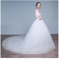 Half Sleeves Collar neck Bridal dress Ball Gown dress patterns maternity wedding dresses